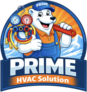 Prime HVAC Solution polar bear badge